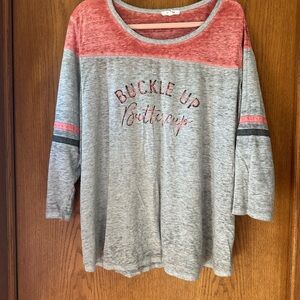 Maurices Gray and Pink Top